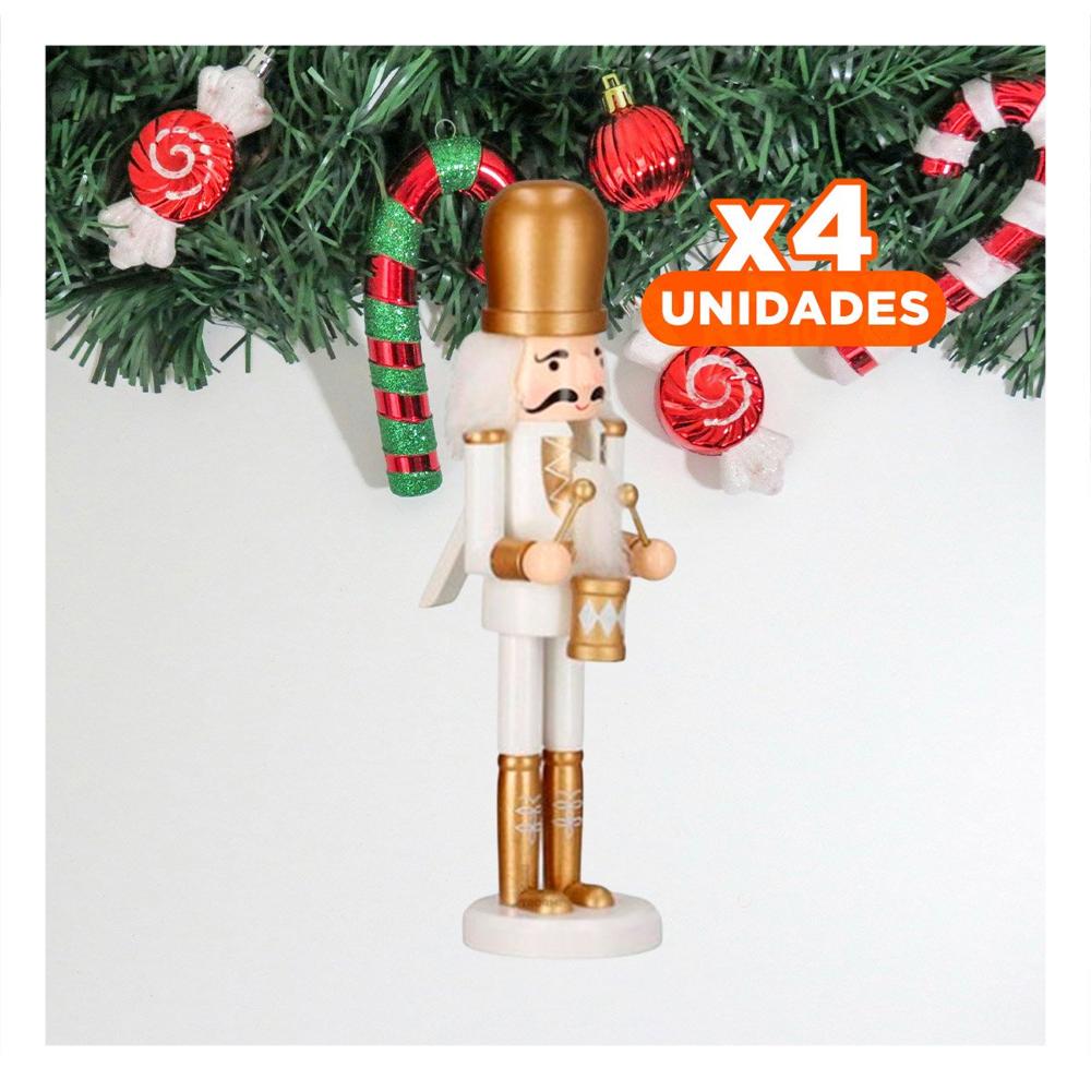 Pack4 Cascanuez Color Llamativo en Blanco Y+Regalo Stickers