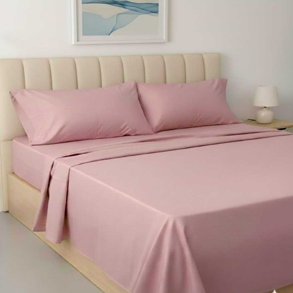 JUEGO DE SABANAS BRAMANTE ROSA 2PLZ FREE HOME