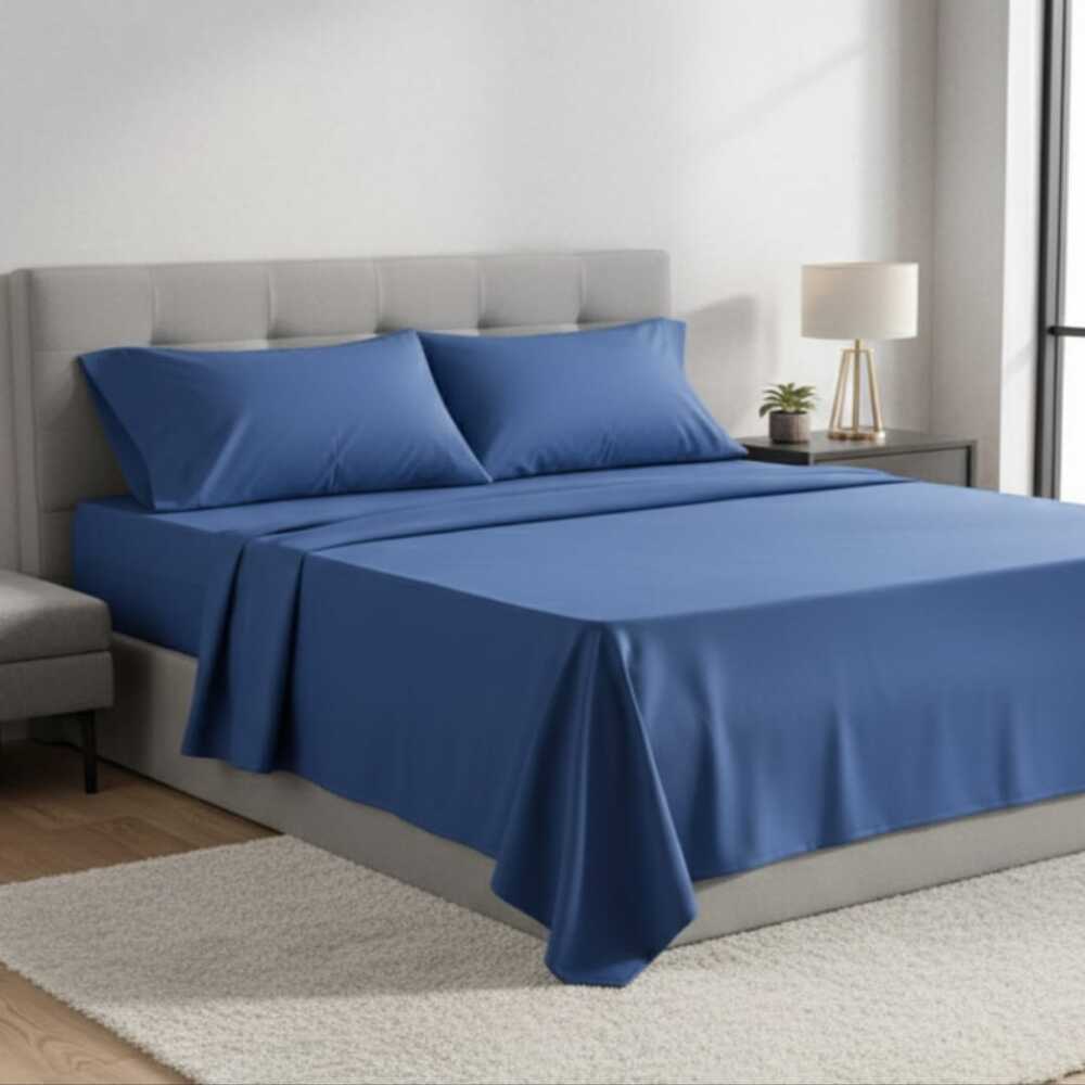 JUEGO DE SABANAS BRAMANTE AZUL 2 PLZ