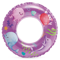 Flotador Inflable Redondo Intex Morado 61 Cm Transparent Ring