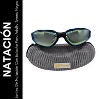 Lentes De Natación Con Estuche Para Adulto Torneo Negro
