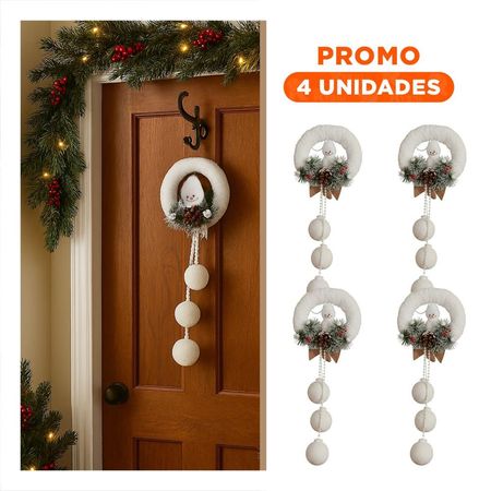 Pack4 Adorno Innovador Original con Colgantes en Blanco