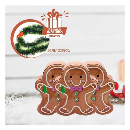 Caja Esplendida Util Navideño en Mostaza Y+Guirnalda Nav.