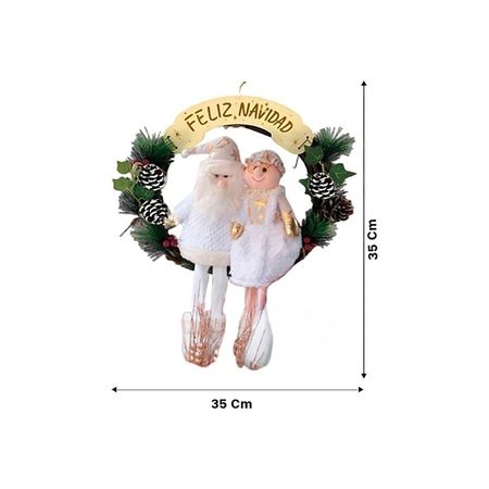 Pack4 Decoracion Corona Llamativa en Blanc Y+Regalo Stickers