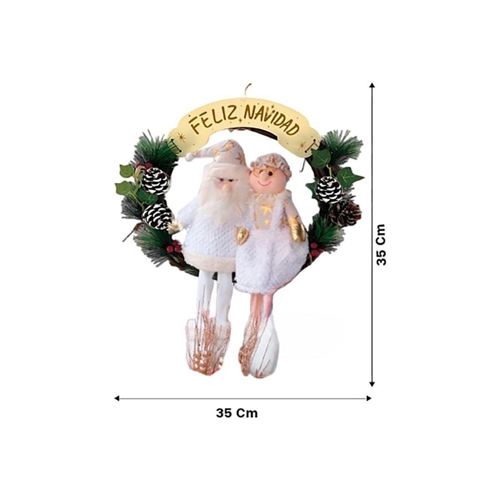 Pack4 Decoracion Corona Llamativa en Blanc Y+Regalo Stickers