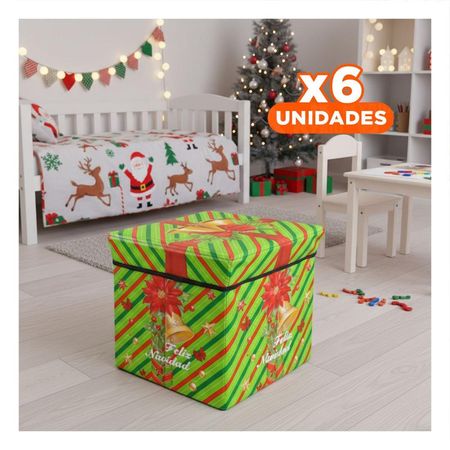 Pack6 Articulo Caja con Lazo en Verde Y+Regalo Stickers