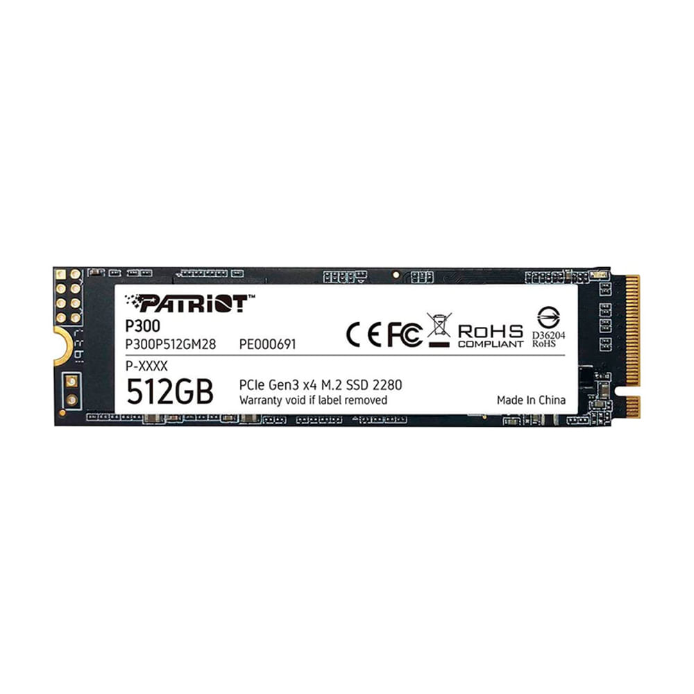 Unidad SSD PATRIOT P300 512GB M 2 2280 PCIe Gen3 x4 NVMe 1 3 Alta Velocidad