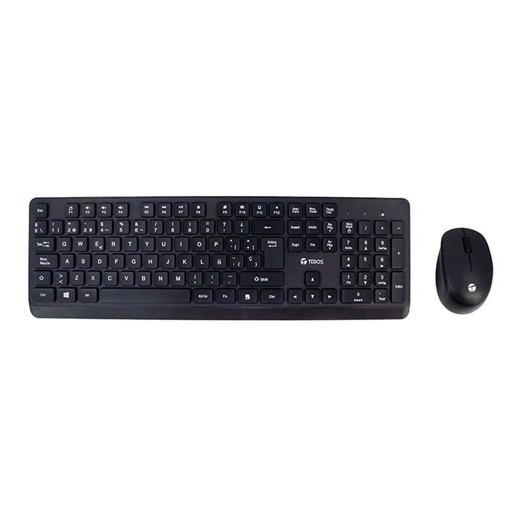 Kit inalámbrico teclado y mouse TEROS TE-5011CS  2.4GHz 1000DPI español negro