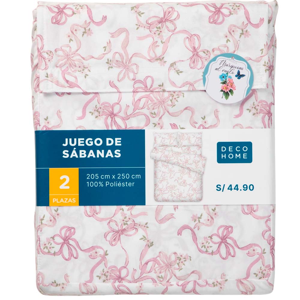 Sábanas DECO HOME Mariposa Dis3 2 Plazas