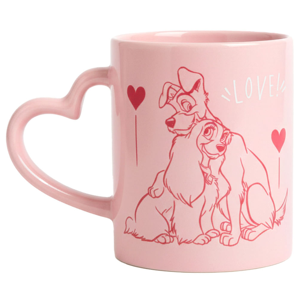 Mug DISNEY Asa CorazonLila Dama & Vagabundo 350ml