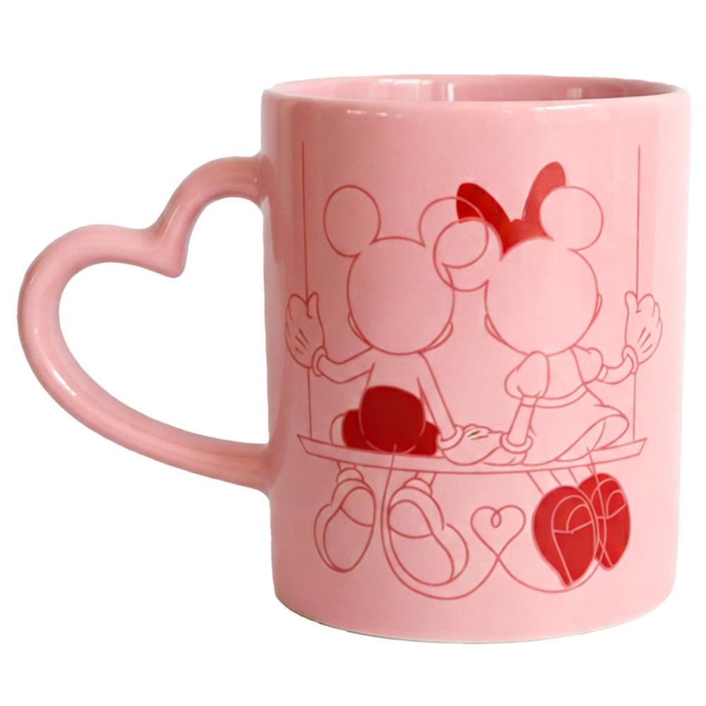 Mug DISNEY Asa Corazon Rosa Mickey Y Minnie 350ml