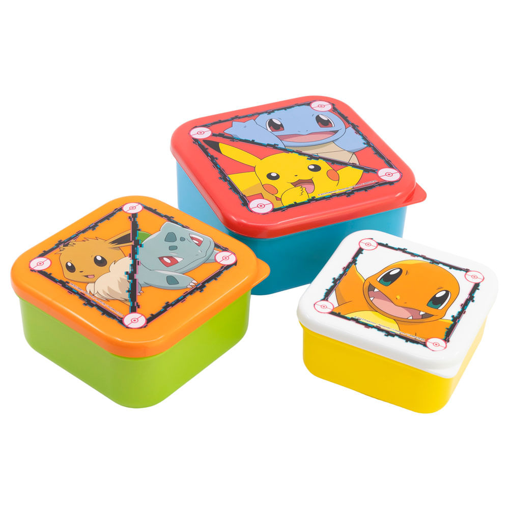 Táper Hermético STOR Snack 3pzas Pokemon