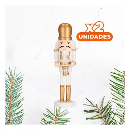 Pack2 Cascanuez para Navidad en Blanco Y+Regalo Stickers