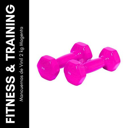 Mancuernas de Vinil 2 kg Magenta