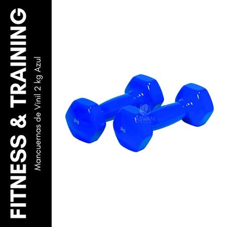 Mancuernas de Vinil 2 kg Azul