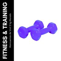 Mancuernas de Vinil 2 kg Morado