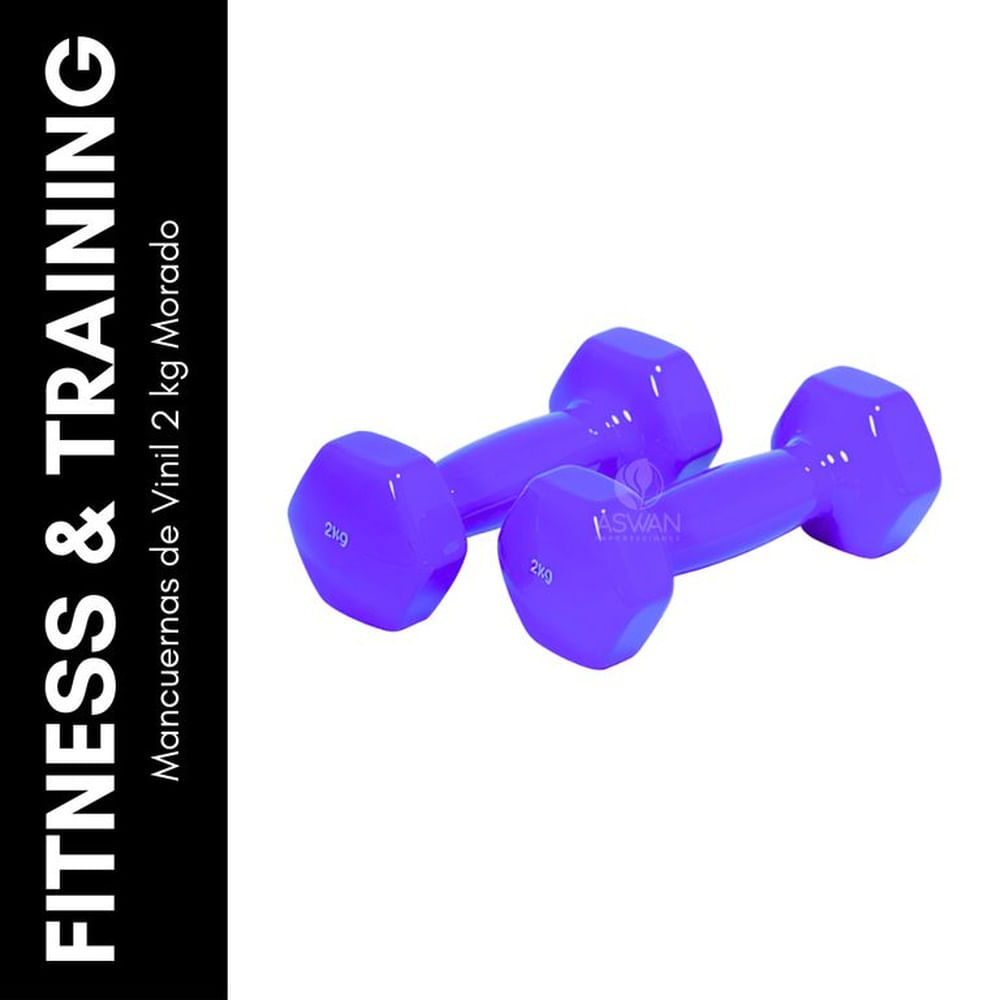 Mancuernas de Vinil 2 kg Morado