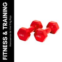 Mancuernas de Vinil 3 kg Rojo