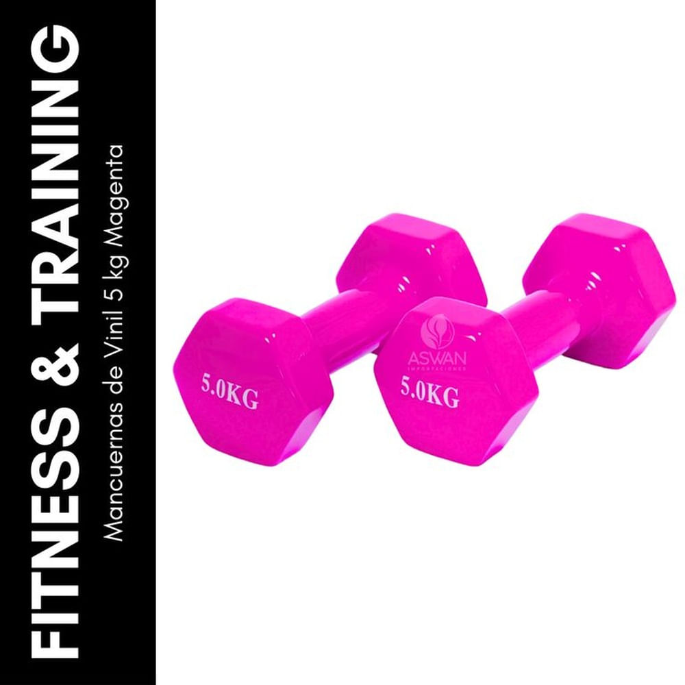 Mancuernas de Vinil 5 kg Magenta