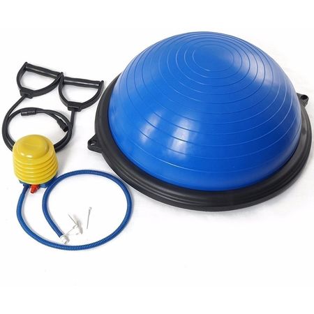 Pelota de Equilibrio Bosu + Ligas de Ejercicio + Inflador