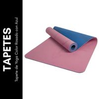 Tapete de Yoga Color Rosado con Azul