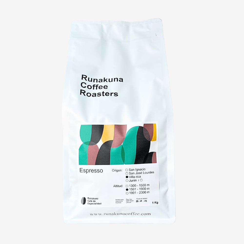 Cafe de Especialidad Espresso 1kg Grano -  Runakuna
