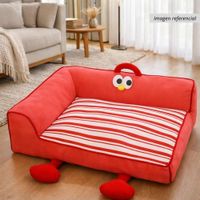 PetLounge Cama en Forma de L para Perros Rojo