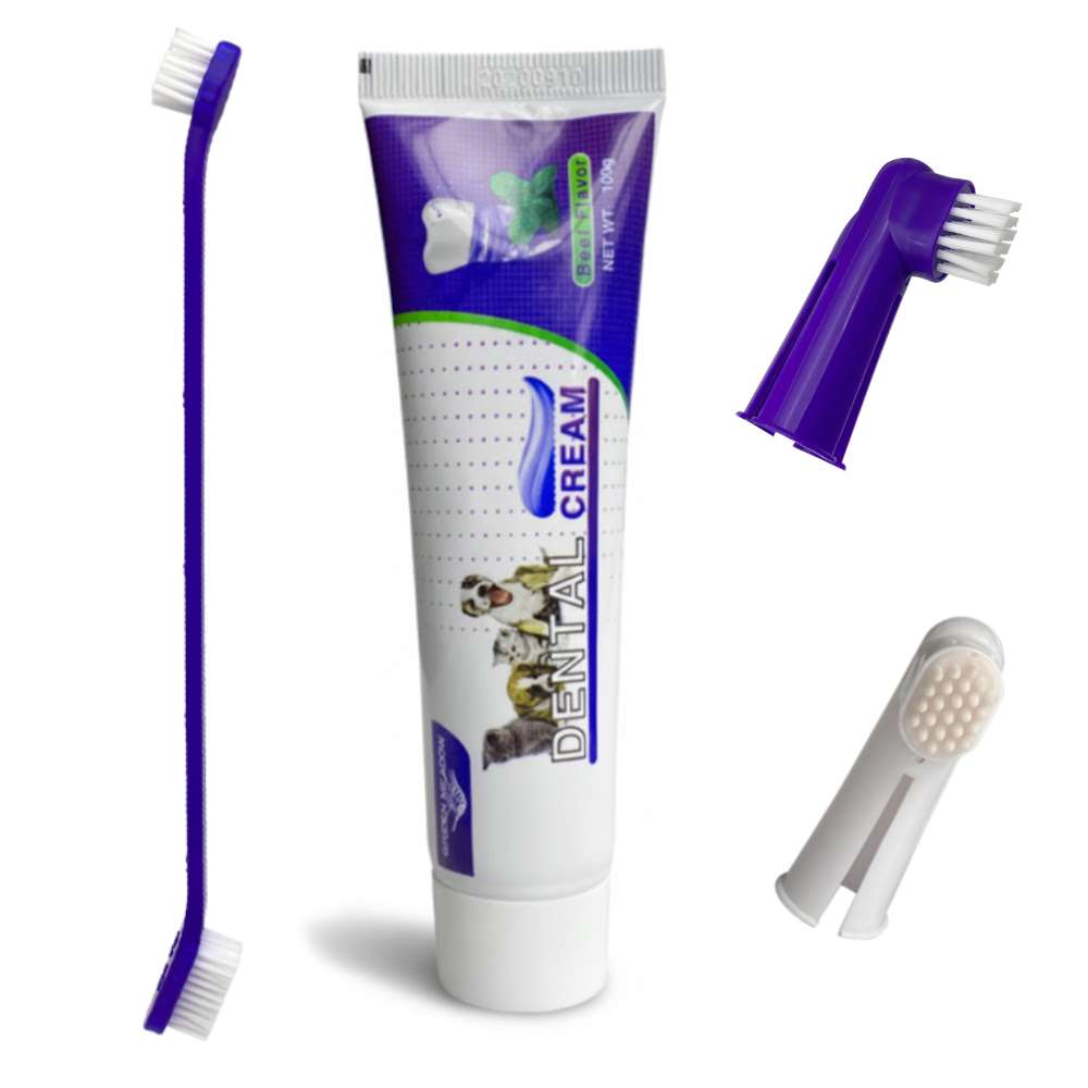 Kit Cepillo de Dientes y Pasta Dental para Perros y Gatos Dental Care