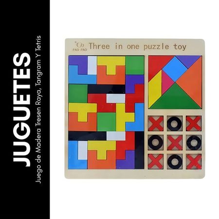 Juego de Madera Tresen Raya Tangram Y Tetris