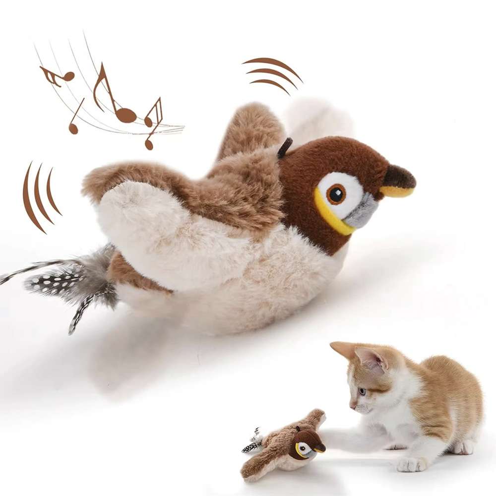 Pajarito Ave Interactivo para Gatos Musical Recargable