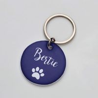 Placa de identificación perros gatos Huella Azul