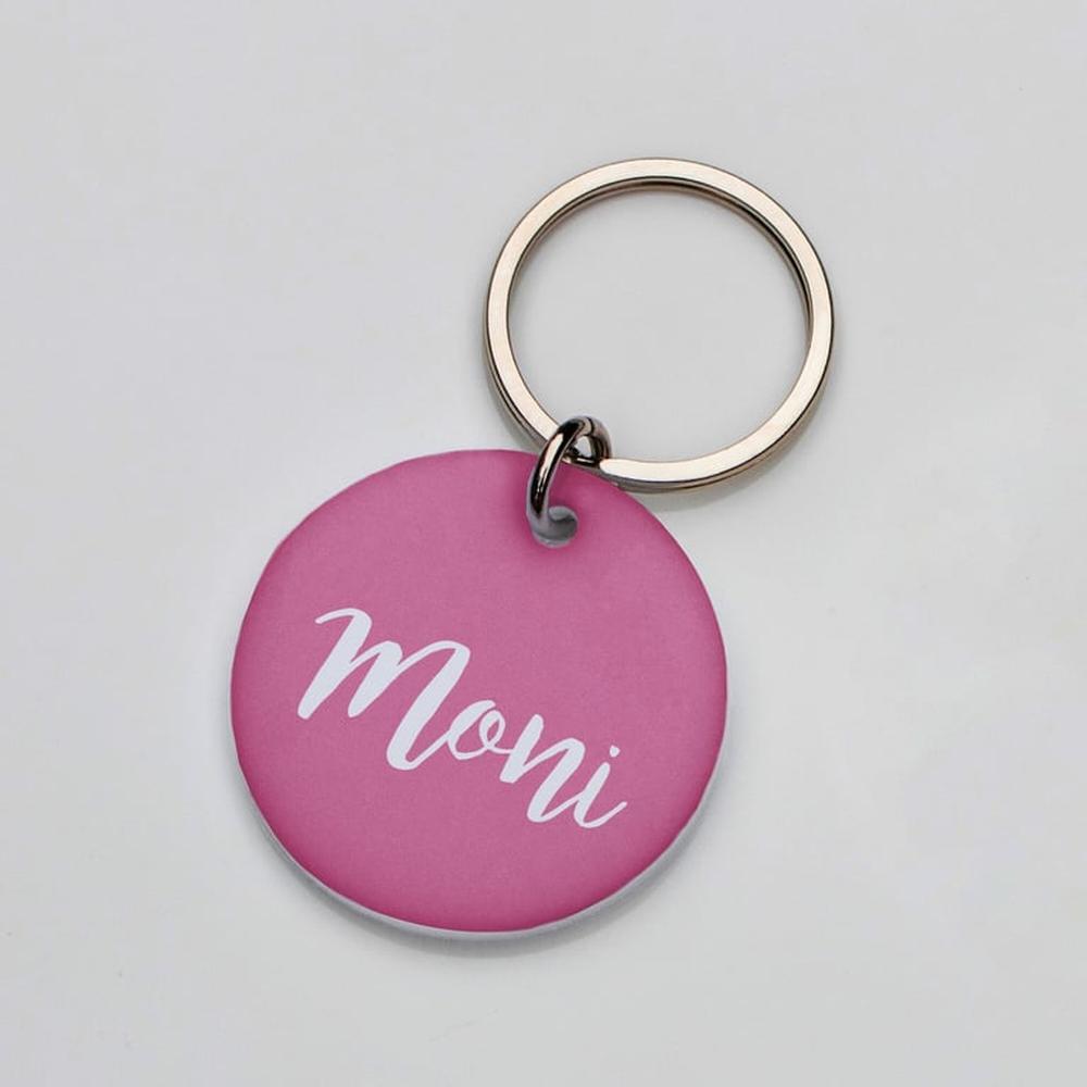 Placa de identificación perros gatos Color Rosado