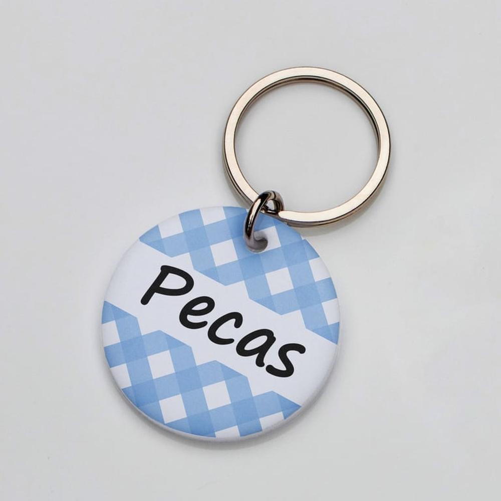 Placa de identificación perros gatos Mantel Celeste