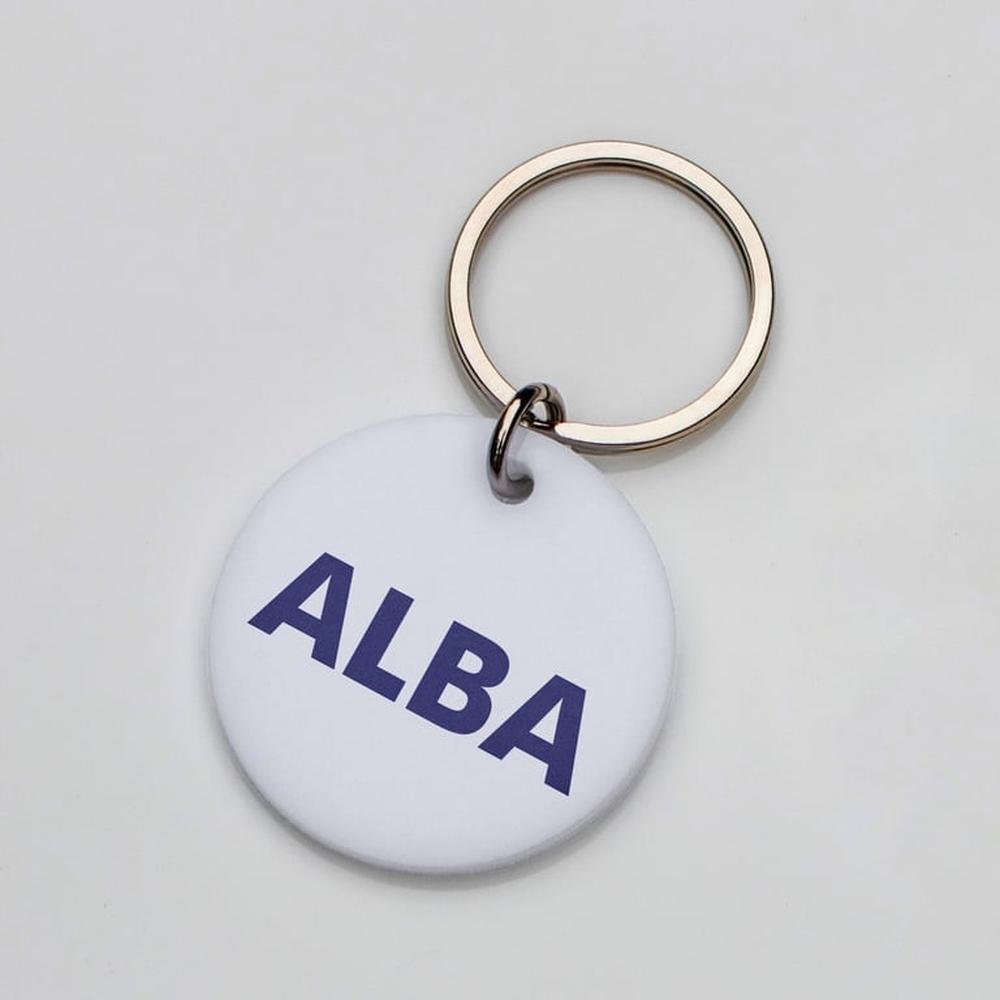 Placa de identificación perros gatos Blanco Azul