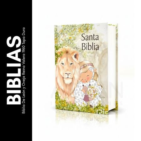Biblia De León y Oveja Reina Valera 1960 Tapa Dura