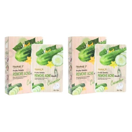 PACK 2 MASCARILLA FACIAL PEPINO 10UND WOKALI