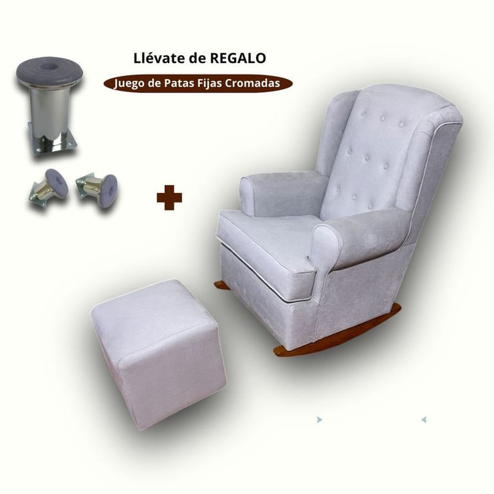 Mecedora de Lactancia Prado color Plata