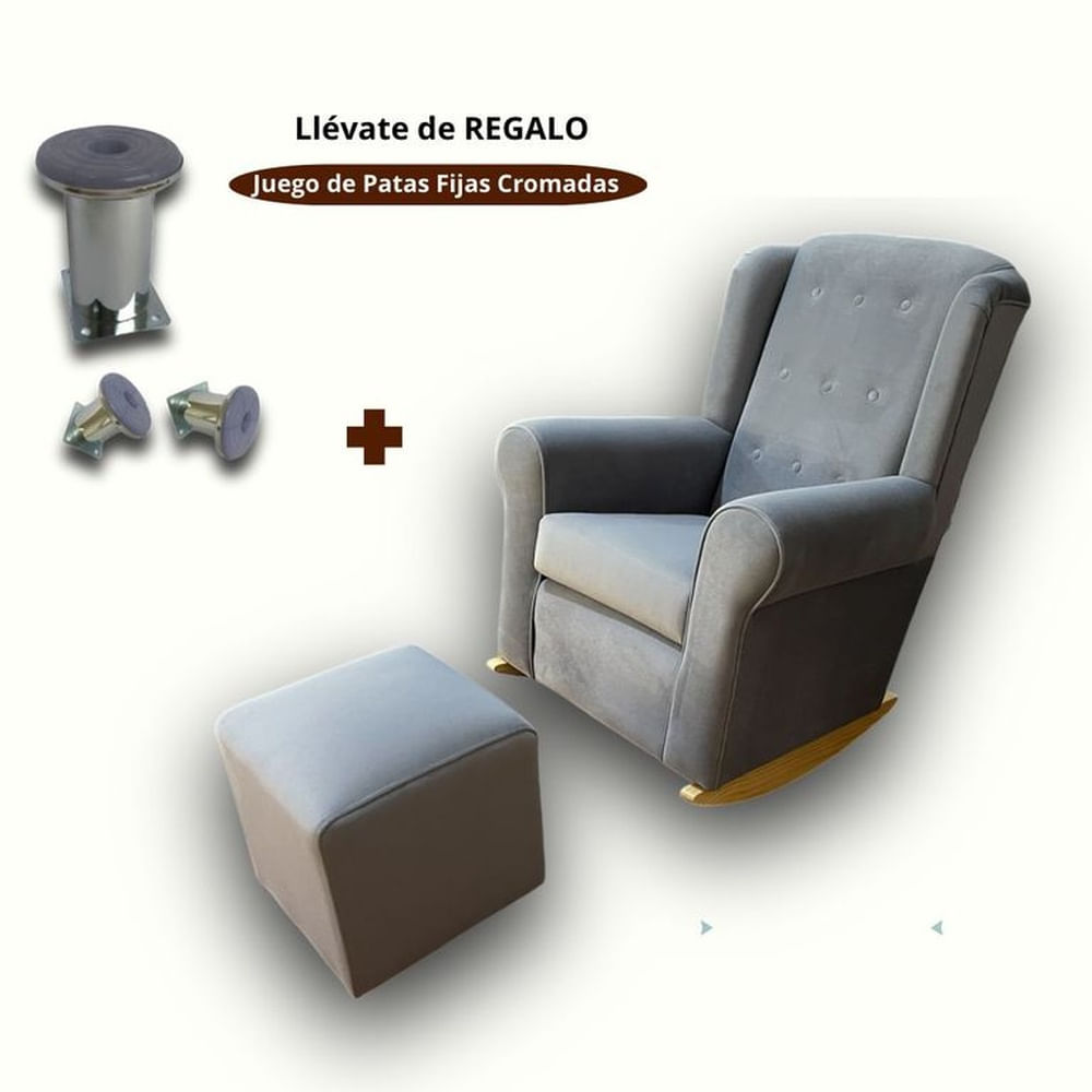 Mecedora de Lactancia Cosmos Plata