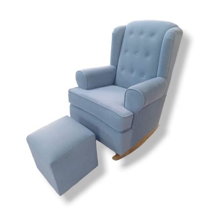 Mecedora de Lactancia Antifluido Mod Percha color Celeste