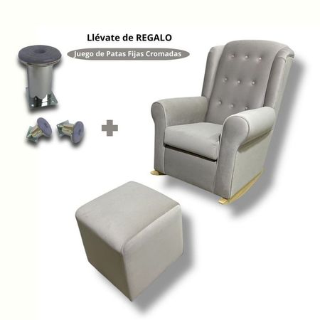 Sillon Mecedor de Lactancia Antifluido color BEIGGE Mod BOTONES