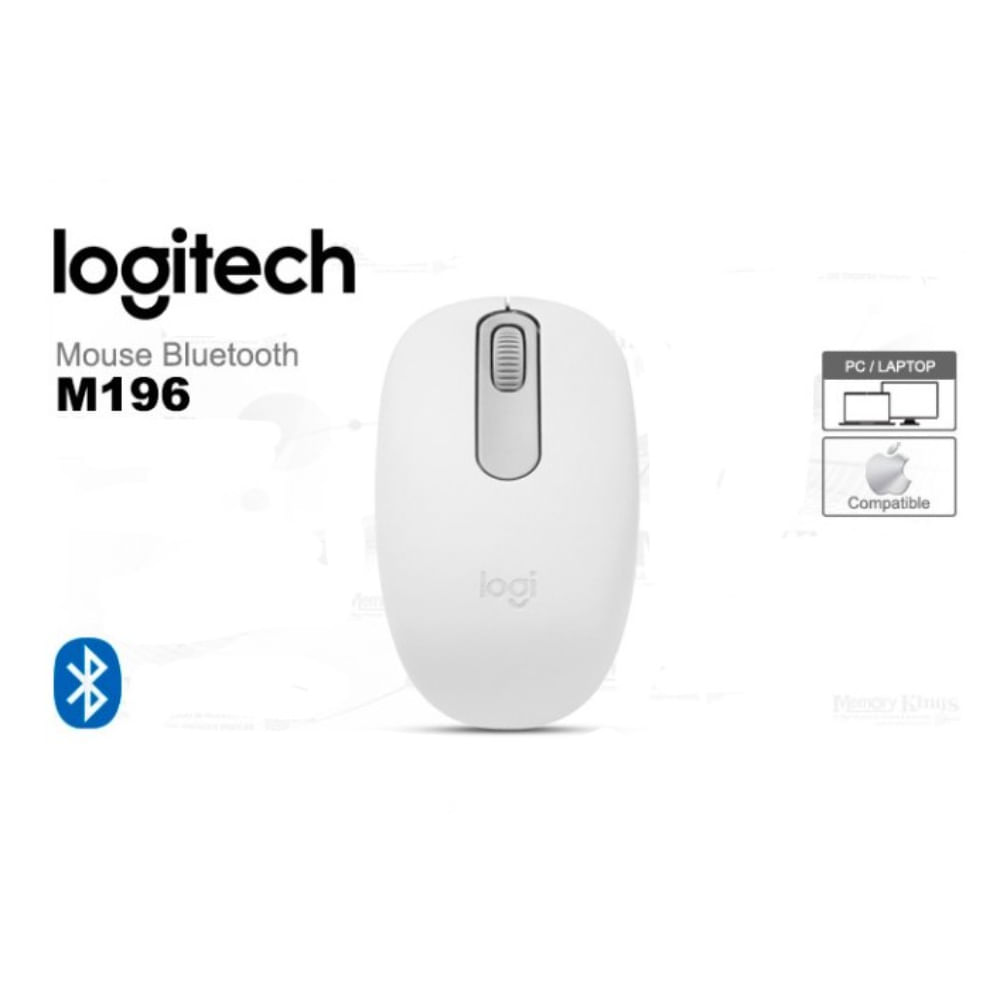 Mouse Logitech M196 Bluetooth Blanco