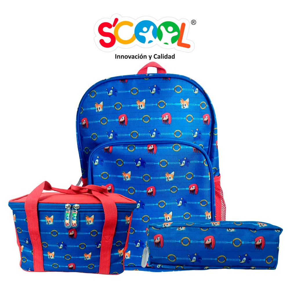Set Mochila SCOOL Kombat 2 Sonic