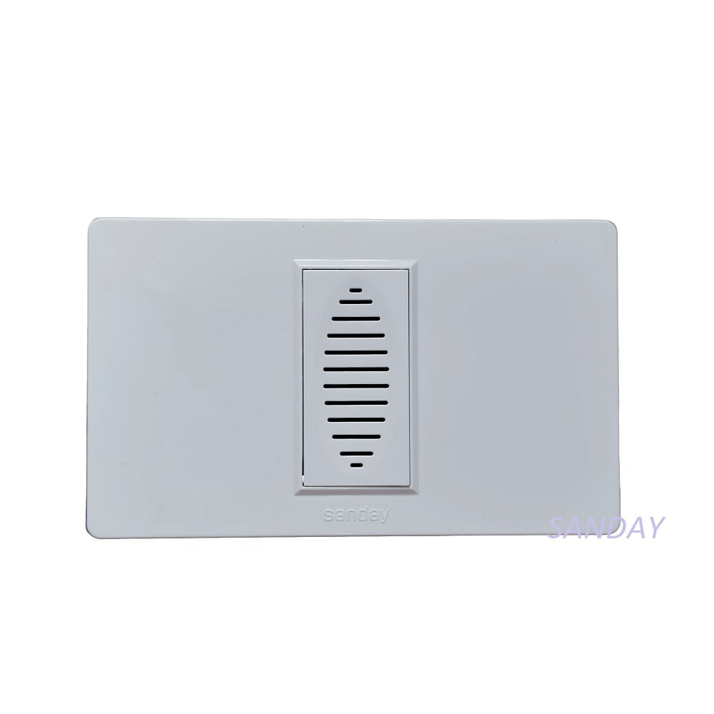 TIMBRE O CHICHARRA ZUMBADOR SIMPLE PLACA BLANCA Y DADO BLANCO SANDAY