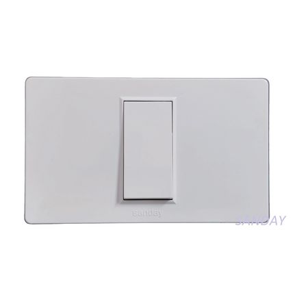 INTERRUPTOR SIMPLE PLACA BLANCA Y DADO BLANCO SANDAY