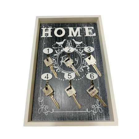 Cuadro Colgador de Llaves Vintage Negro