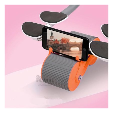 Rueda Abdominal Moderno 2 en 1 con Tablero Analogico Naranja