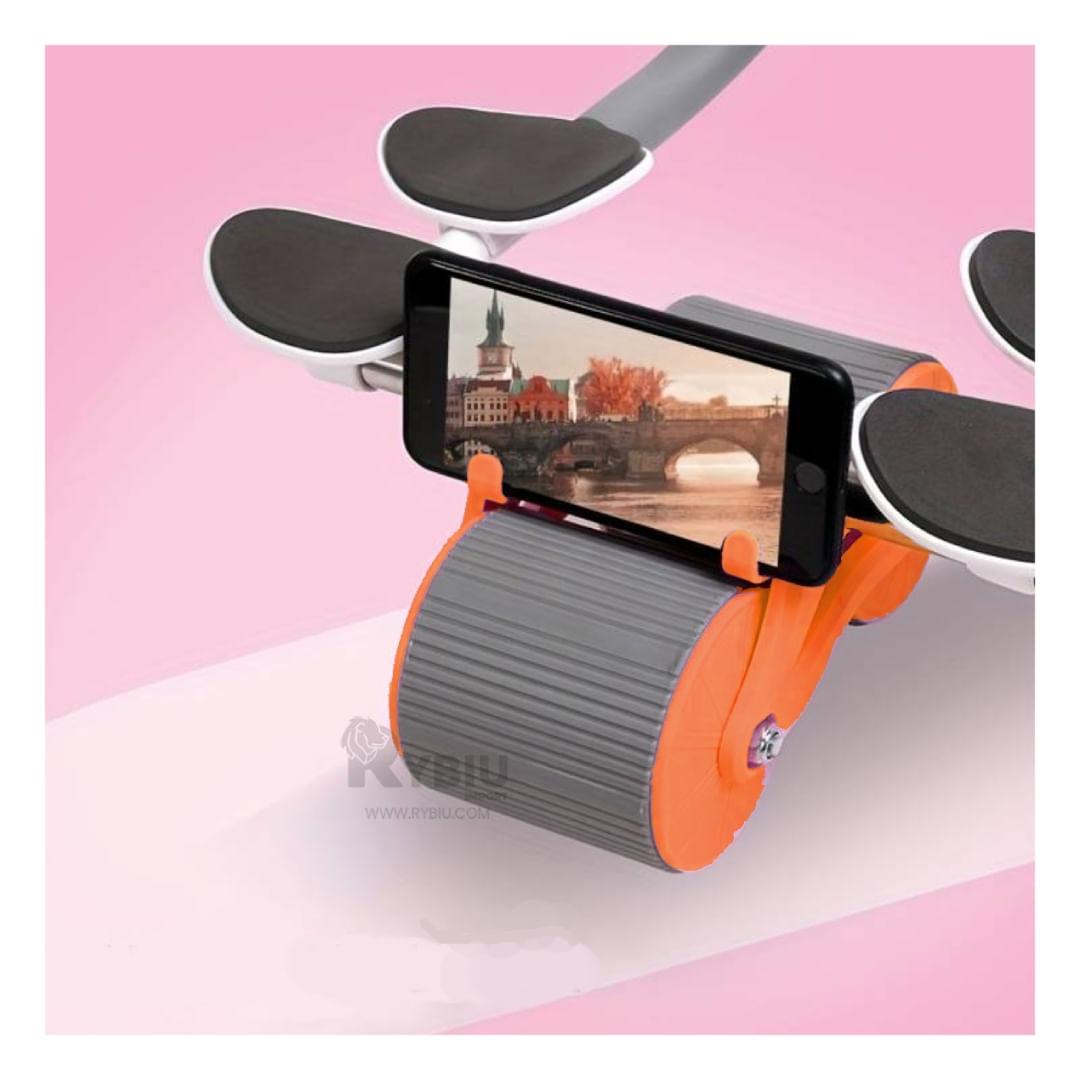 Rueda Abdominal Moderno 2 en 1 con Tablero Analogico Naranja