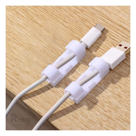 Organiza Cables de 20 Clips Color Blanco Y+Post-it adhesivos