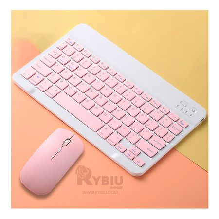 Conjunto de Teclado y Mouse en Rosado Y+Post-it adhesivos