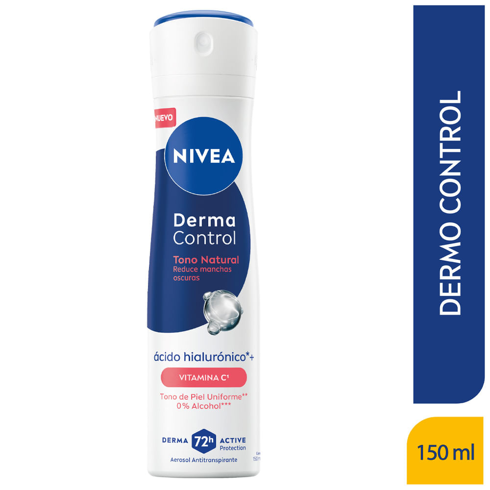 Desodorante para Mujer en Aerosol NIVEA Derma Control Tono Natural Frasco 150ml
